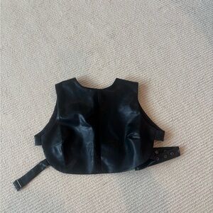 Black Faux Leather top